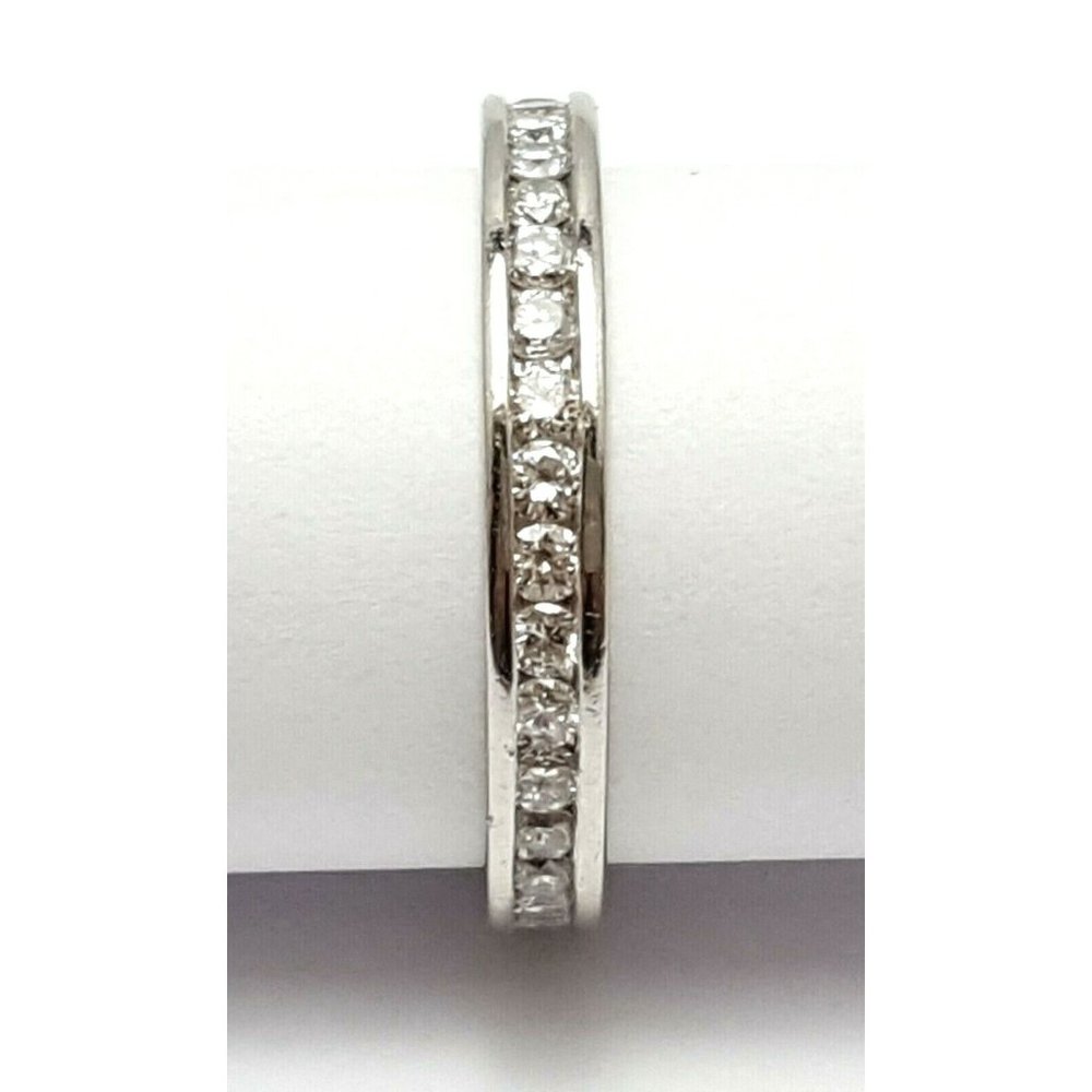 Exquisite Solid Designer Platinum Diamond Eternit… - image 5